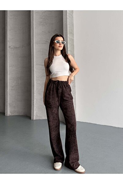 ModaPlaza Γυναικείο παντελόνι φόρμας με ελαστική μέση, τσέπες και σχέδιο μπατ...