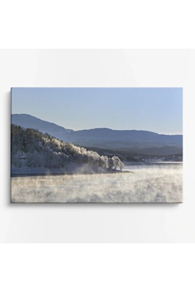 OEM Tablou pe pânză Peisaje WOWCanvas, Lac la amurg, 60 x 40 cm