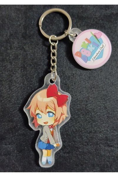 OWLBAG COMPANY OWL BAG Doki doki literatüre Club - Sayori karakteri desenli acrylic anahtarlık çanta süsü