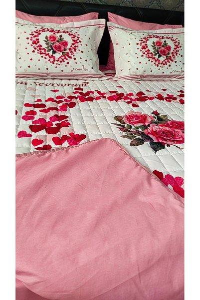 AYBERK HOME TEXTİLE Love Four Seasons Quilted Double Duvet Cover Set