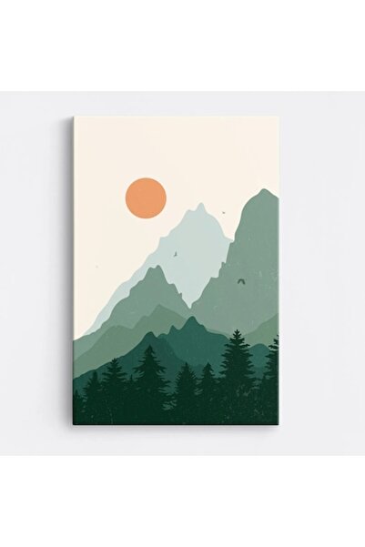 OEM Tablou pe pânză premium WOWCanvas, Peisaj montan armonios, 80 x 120 cm
