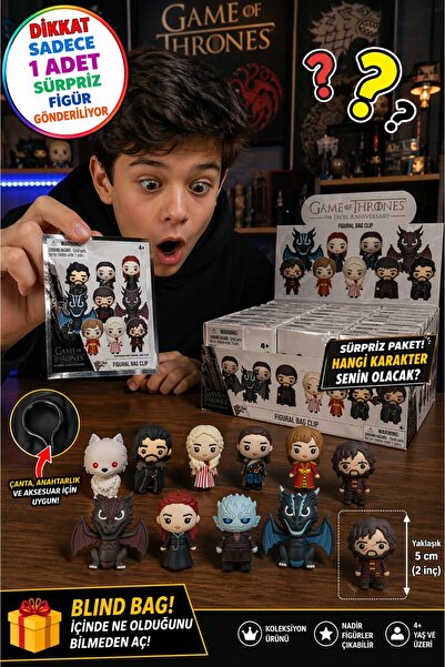 TOYFEST Game of Thrones Figür Anahtarlık Sürpriz Paket 3D Koleksiyon Karakter...