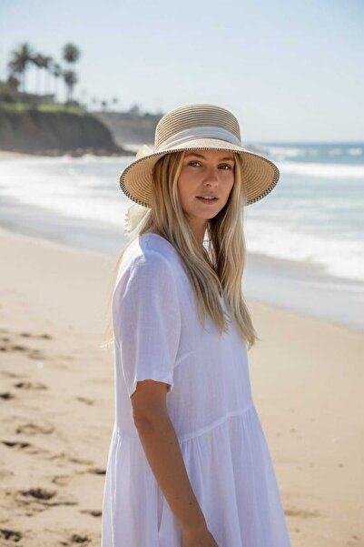 Aware Time Ψάθινο καπέλο μισού φεγγαριού