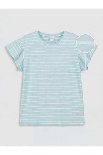 LC Waikiki Crew Neck Striped Girl's T-Shirt