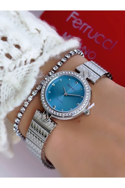 Ferrucci Steel Strap 2 Year Warranty 3 Atm Waterproof Women's Wristwatch + Br...