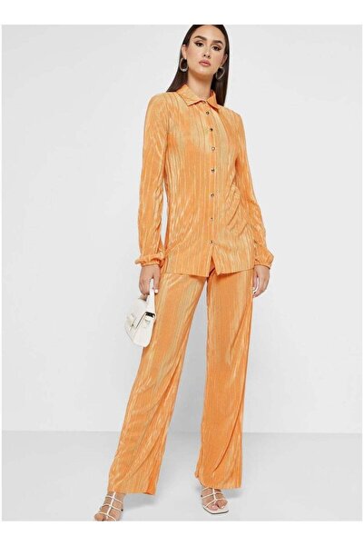 Fashonara Orange Co-Ord Set with Gold Accessories