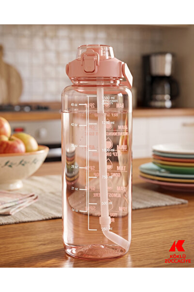 Köklü Züccaciye 1500 ml Pipetli Motivasyonel Su Matarası