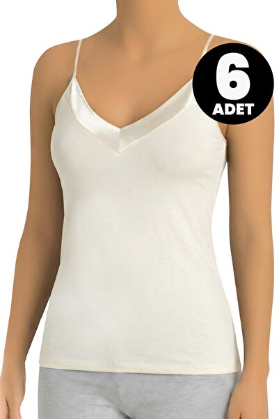 Öts Σετ 6 τεμαχίων Γυναικεία Σατέν Μπλούζα Αθλητικού Τύπου με Κορδόνια στο Λα...