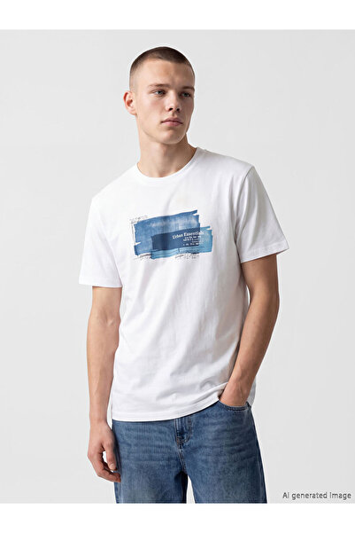 LC Waikiki Esvab • Modern & Distinctive Zero Roba Collar Printed Men's T-Shirt