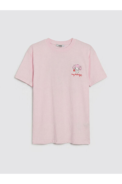 LC Waikiki Xsidepink Crew Neck Printed Women's T-Shirt