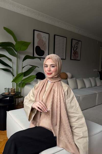 diorel C Desen Pamuk İpek Şal- Gold