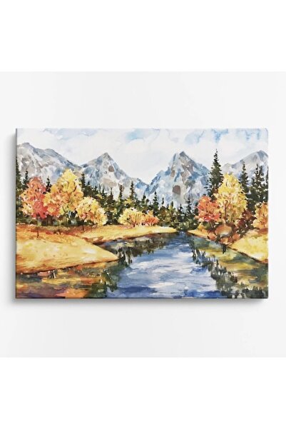 OEM Tablou pe pânză premium WOWCanvas, Peisaj de toamnă, 60 x 40 cm