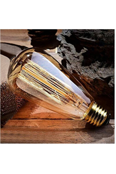 EDISON ELECTRIC Edison Flemanlı ST64 Rustik 40W E27 Duy Dekoratif Armut Ampul