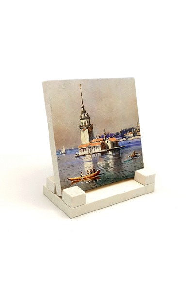 Sadrazam Πέτρινη Βάση Γραφείου με Σχέδιο Πύργου των Κοριτσιών 10x10 KRT-17