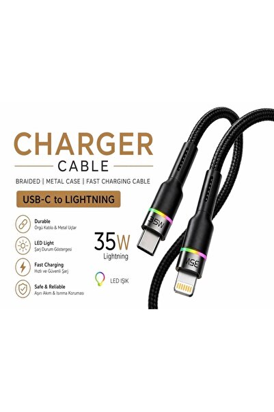 Ebotek Sbz 35W İphone 11 - 12 - 13 - 14 - Pro - Pro Max Uyumlu Hızlı Şarj Kab...