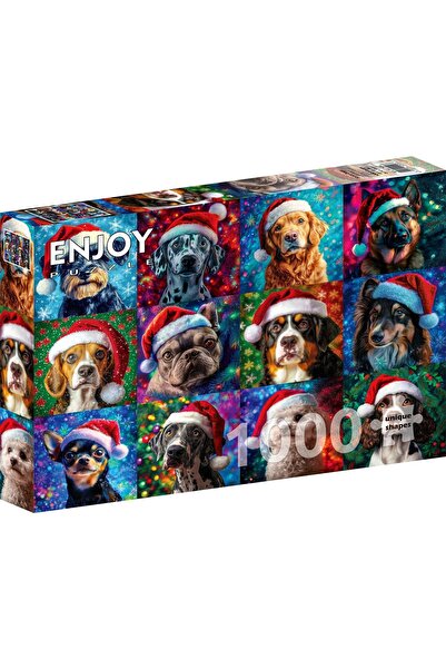 Enjoy Puzzle 1000 Pieces Enjoy Jigsaw Puzzle - Santa Dogs (Enjoy-2406)