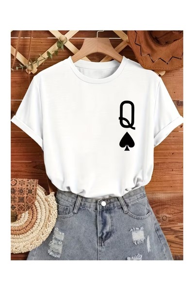 By Layina Q Maça Printed Unisex Oversize Tee / T-Shirt