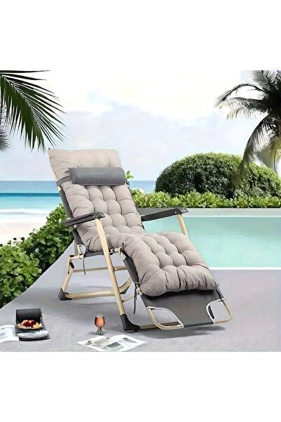 varioshop ®   αναδιπλούμενη ξαπλώστρα, μαξιλάρι, στιβαρός ατσάλινος σκελετός,...