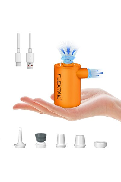 FLEXTAILGEAR Μίνι Φορητή Ηλεκτρική Αντλία 1600mAh, Επαναφορτιζόμενη, 5 Ακροφύ...