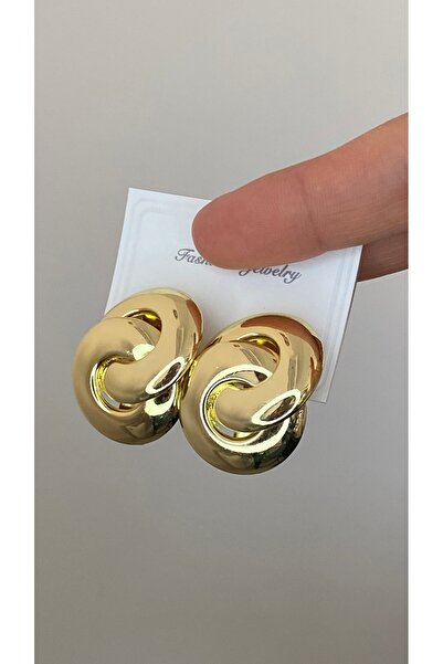 Gold Vintage Vıp Küpe – Vintage Tasarım Büyük Boy Şık Kadın Küpe
