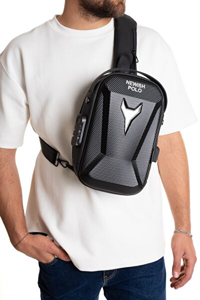 Newish Polo Ανδρική αδιάβροχη τσάντα χιαστί 404 με κλειδαριά κωδικού πρόσβαση...