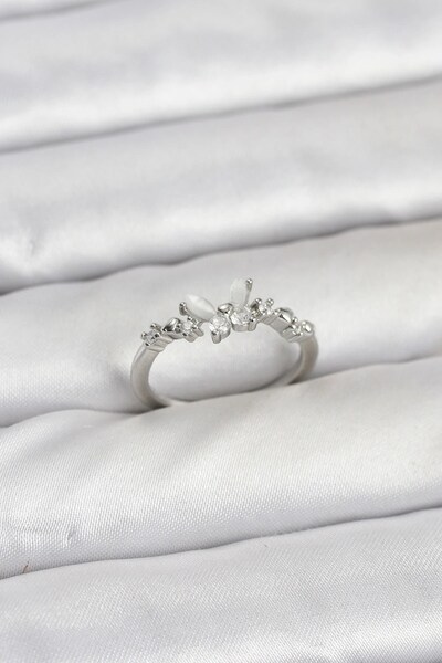 Generic Brand Butterfly Model Silver Color Brass Women Ring