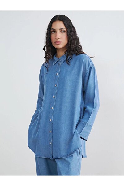 LC Waikiki Γυναικείο τζιν πουκάμισο τουνίκ (S6)