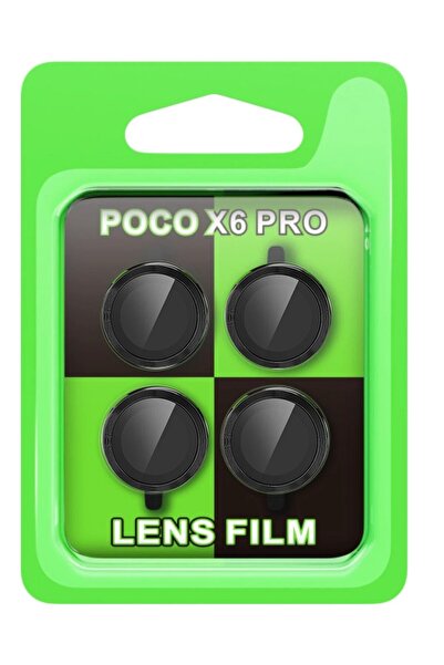 SORA GROUP ®   Poco X6 Pro Raze Metal Kamera Lens - Siyah