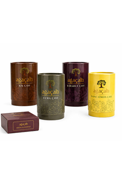 Ağaçaltı Herbal Tea Set |   Mint Lemon Winter Tea Apple Tea Black Mulberry Te...