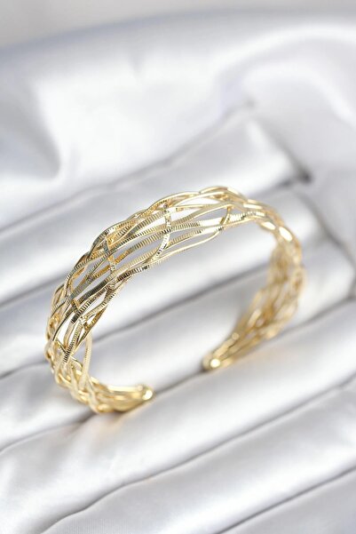 TakÇalıştır Gold Color Brass Vintage Women's Bracelet