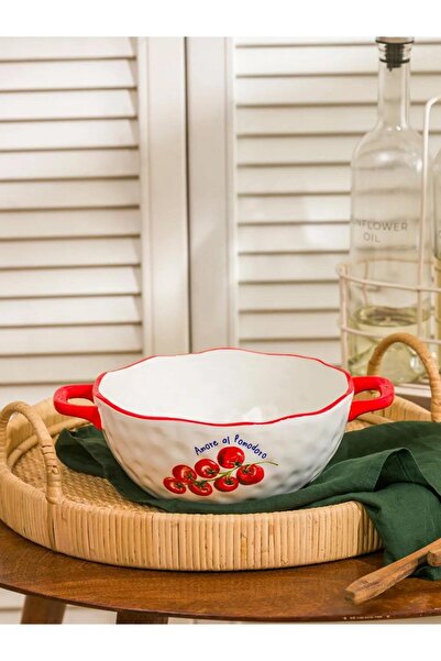 LC Waikiki Μικτό κεραμικό μπολ με στάμπα και λαβή 27 εκ. (S6)