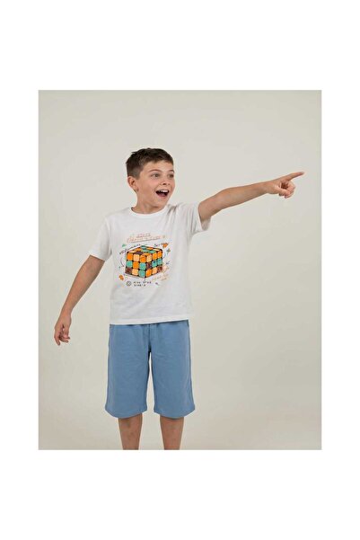 rubik baskılı erkek kapri takım