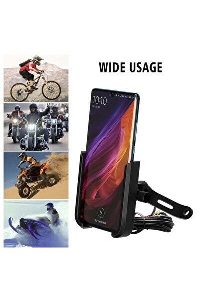 Generic High Quality Motorcycle Bike Mobile Phone Holder with USB Charger Port
