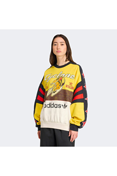 adidas Archive Cycling Kadın Sarı Vintage Sweatshirt