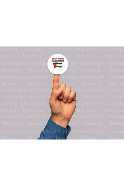 CASALINGHI ملصق Boykot Ediyorum Sessiz Kalma Etiketi، ملصق دائري غير لامع 4 س...