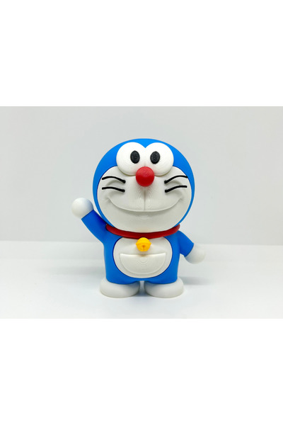 OtoBakımZamanı Doraemon Figürü - 3D Yazıcı Tasarım El Sallayan Doraemon Biblo...