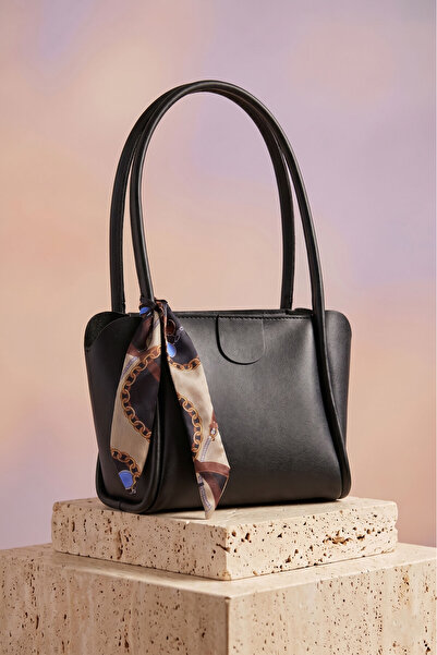TKM Scarf Hand and Shoulder Bag Black