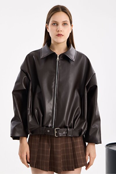 IJAN GiYiM ΥΠΕΡΜΕΓΕΘΗΣ ΓΥΝΑΙΚΕΙΑ ΔΕΡΜΑΤΙΝΗ ΠΑΝΤΟΦΛΑ ΜΕ ΑΓΚΡΑΦΑ