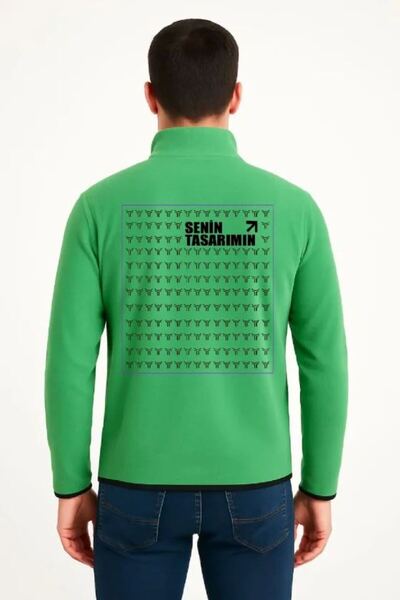 Kanonik Education Μπροστινό και πίσω πολικό πουλόβερ με ψηλό γιακά - Πράσινο