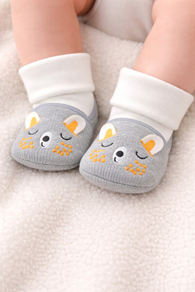 Baby Shez Bebek Ayakkabısı Yumuşak Kaymaz Taban Rahat Çoraplı Patik