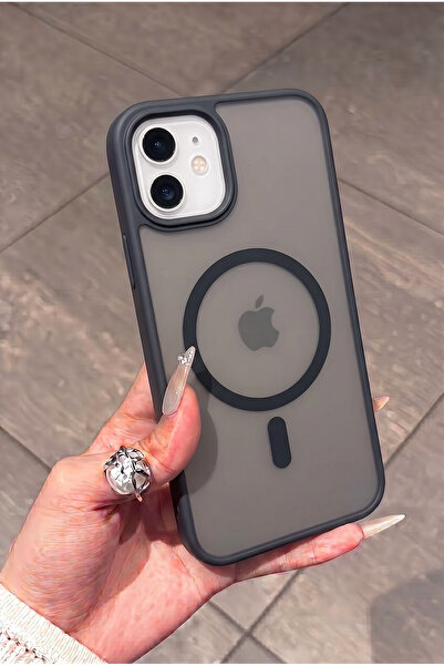 KVK PRİVACY iPhone 11 Uyumlu Premium Mat MagSafe Kılıf Siyah