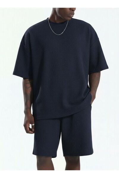 E-ROMA Σετ σορτς και μπλουζάκι Ottoman Flexible Lycra oversized 1KH5