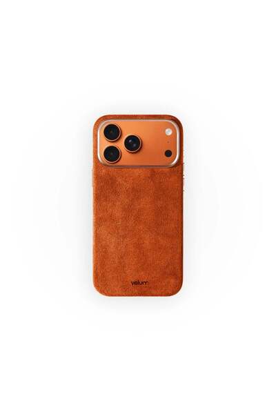 iphone Husă Premium Velurr Alcantara Series, 17 Pro Max, Portocaliu