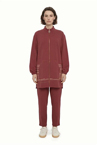 Zühre Zippered Pocket Detailed Sports Suit Tile Suit 1944