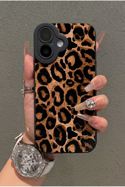 KVK PRİVACY iPhone 17 Uyumlu Premium Sarı Leopar Desenli Kılıf Şık Tasarım, K...