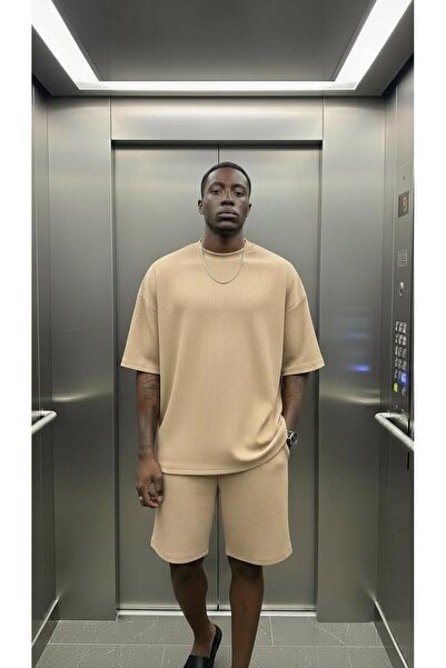 E-ROMA Σετ μπλουζάκι και σορτς Ottoman Flexible Lycra oversized 1KH1