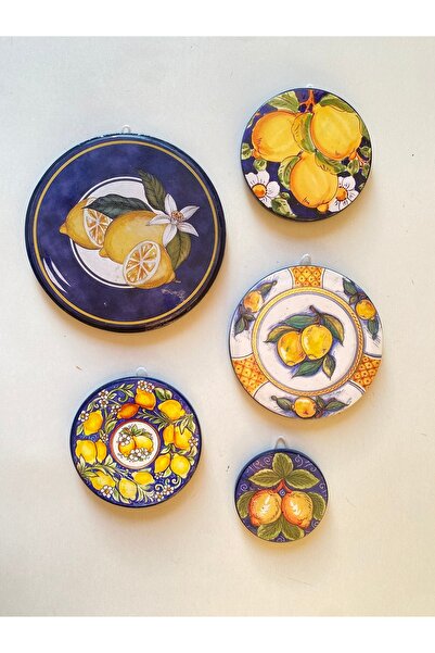 ZeyMin Art Limon Temalı 5li Duvar Süsü Seti