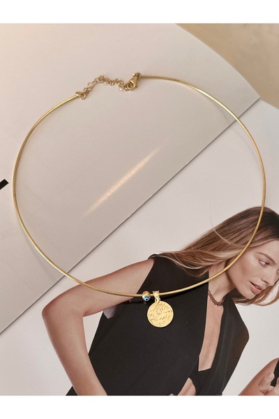 emy by emel luxury silver jewelry Altın Kaplama Ayetel Kürsi Nazar Duası Chok...