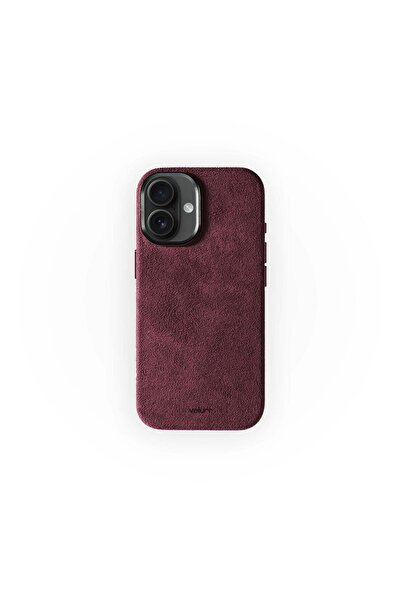 iphone Husă Premium Velurr Alcantara Series, 17, Bordeaux