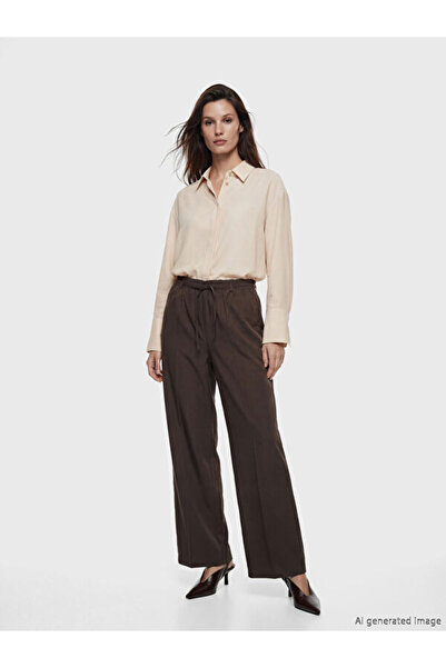 LC Waikiki I Beli Corded Wide Leg Women's Trousers from Freezen Store
